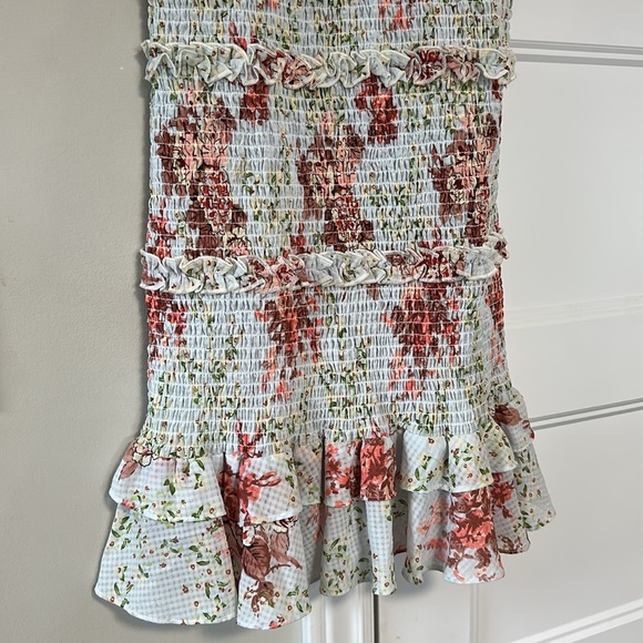 Zara Floral Ruffle Mini Dress - size Small - Picture 3 of 5